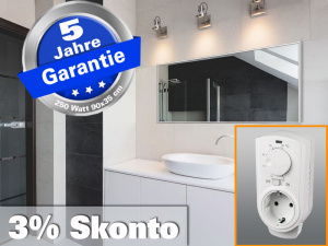 Infrarot Bad Spiegelheizung mit Thermostat 250 Watt 90x35 M10-SL