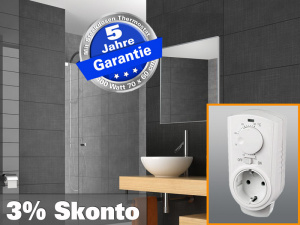 Infrarot Bad Spiegelheizung mit Thermostat 400 Watt 70x60 M10-SL