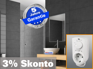 Infrarot Bad Spiegelheizung mit Thermostat 500 Watt 90x60 M10-SL