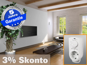 Infrarotheizung mit Thermostat ESG Glas schwarz 700 Watt 120x60 M10