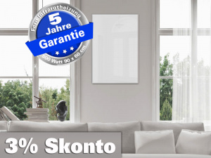 Fern Infrarotheizung 500 Watt 90x60 wei� Bad Spiegelheizung M10