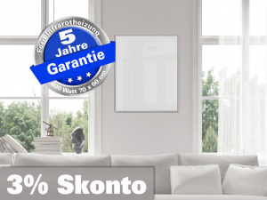 Fern Infrarotheizung 400 Watt Glas wei� Bad Spiegelheizung 70x60 M10