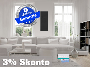 Fern Infrarotheizung 250 Watt schwarz Bad Spiegelheizung 90x35 M10