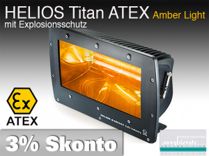 HELIOS Titan ATEX Amber Light Heizstrahler mit Explosionsschutz