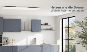 Infrarotheizung Rahmenlos Metall 440 Watt 110x40 steel-line IPX4