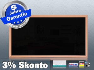 Infrarotheizung 700 Watt ESG Glas schwarz 120x60 Holzrahmen HB30 ++