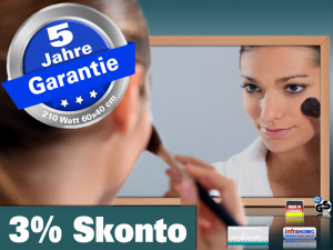 Infrarot Spiegelheizung 400 Watt 70x60 HB30