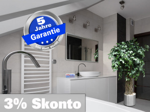 Infrarot Spiegelheizung Bad 500 Watt ESG Glas 90x60 Rahmen M23
