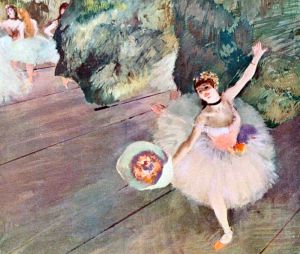 Degas: Tänzerin mit Blumenstrauß Bildauswahl für Bildheizung 70x60