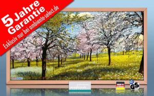 Infrarot Bildheizung 600 Watt 110x60 Holzrahmen HB30 Baumblüte