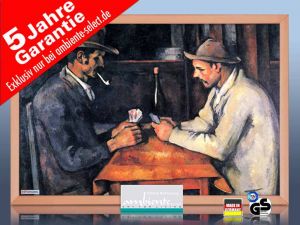 infrarot Bildheizung Kunst 500 Watt 90x60 HB30 Zwei Kartenspieler