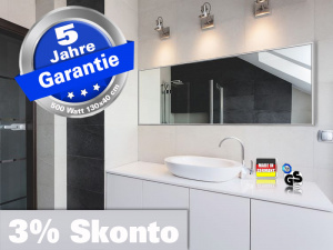 Infrarot Spiegelheizung Bad 500 Watt 130x40 M10