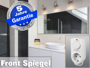 Infrarotheizung mit Thermostat ESG Glas schwarz 900 Watt 140x60 M10